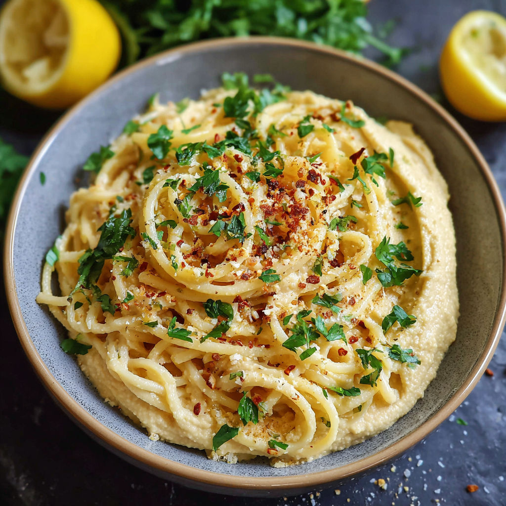 A bowl of pasta with lemon wedges on top.