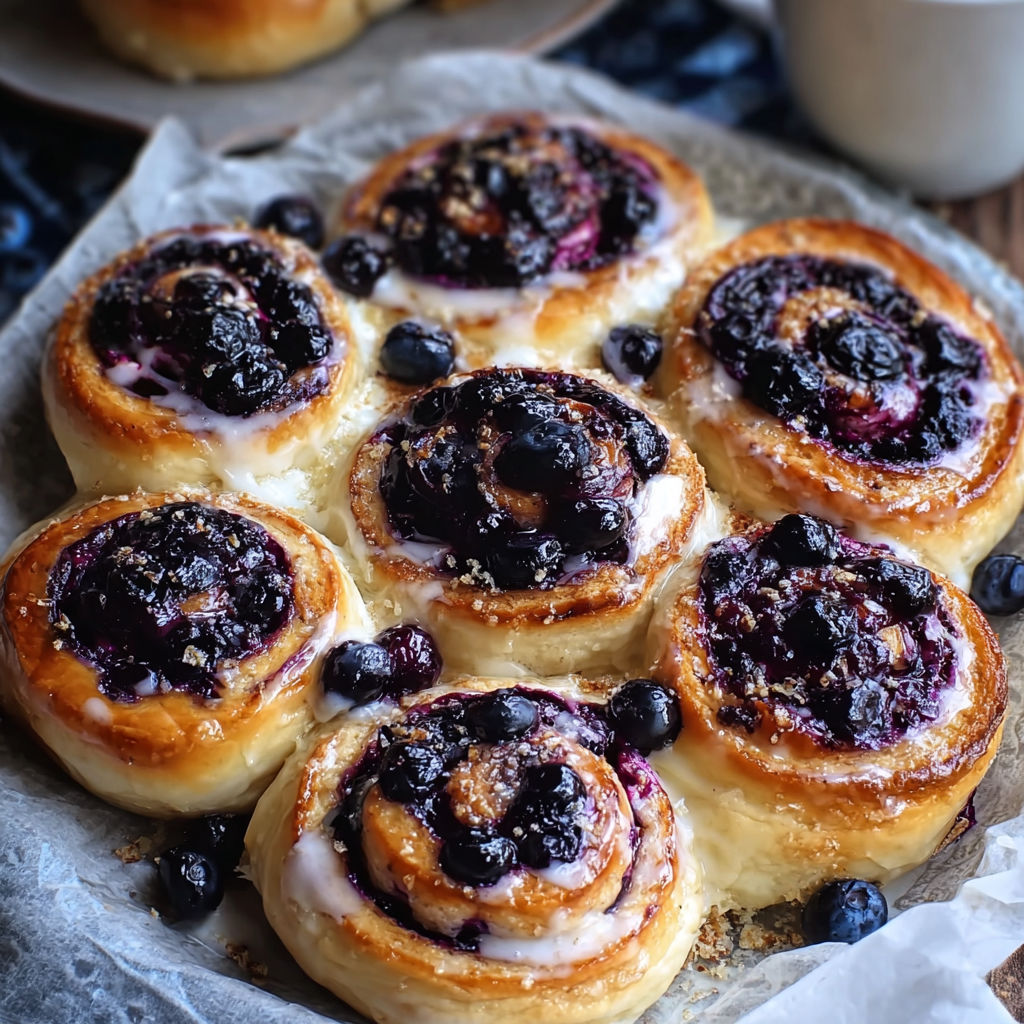 A plate of Blaubeer-Schnecken.