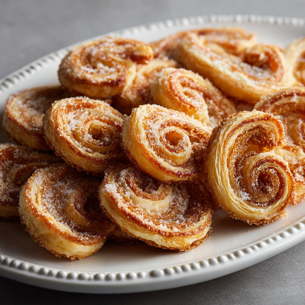 A plate of pastries with a white plate.