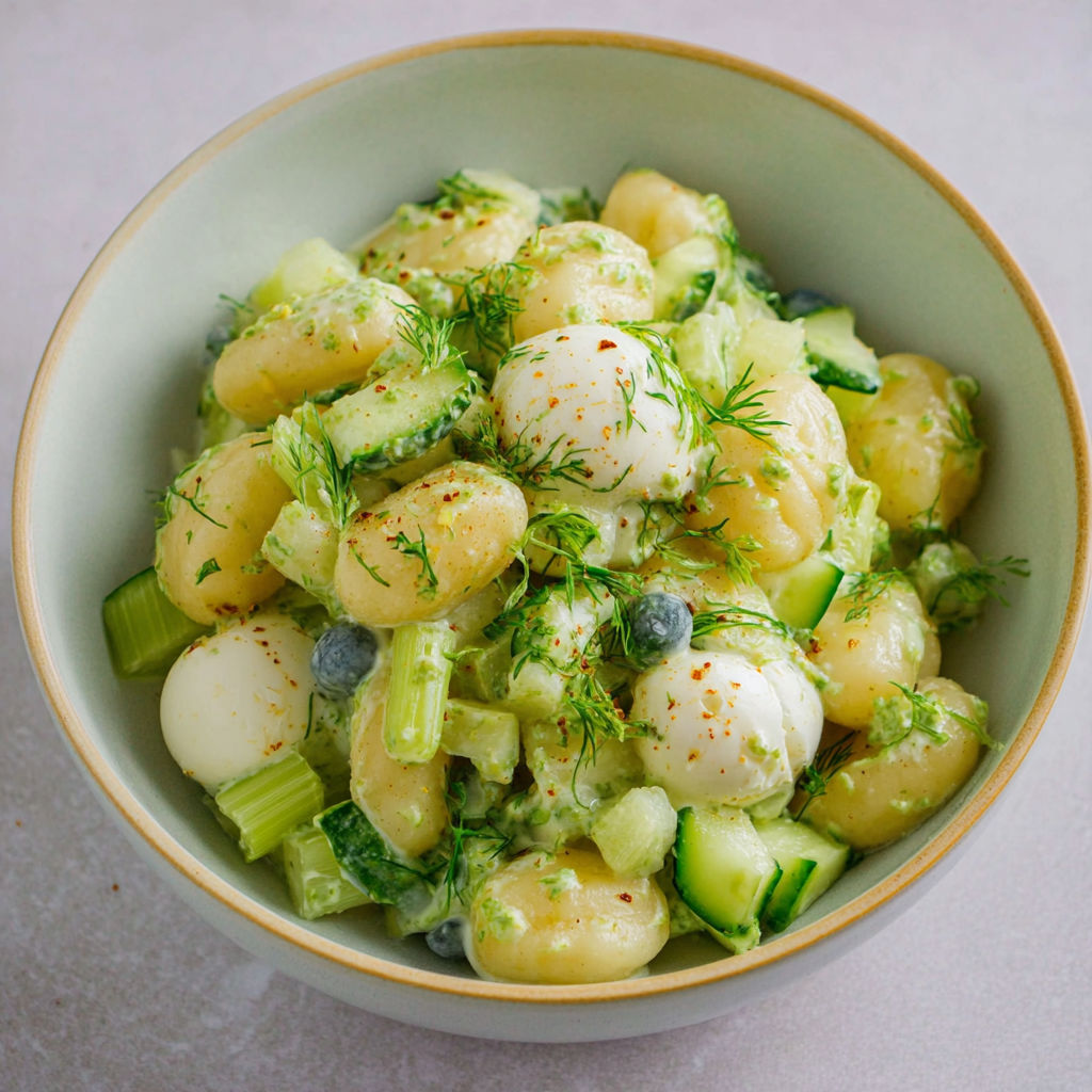 A bowl of food with a variety of vegetables and eggs.