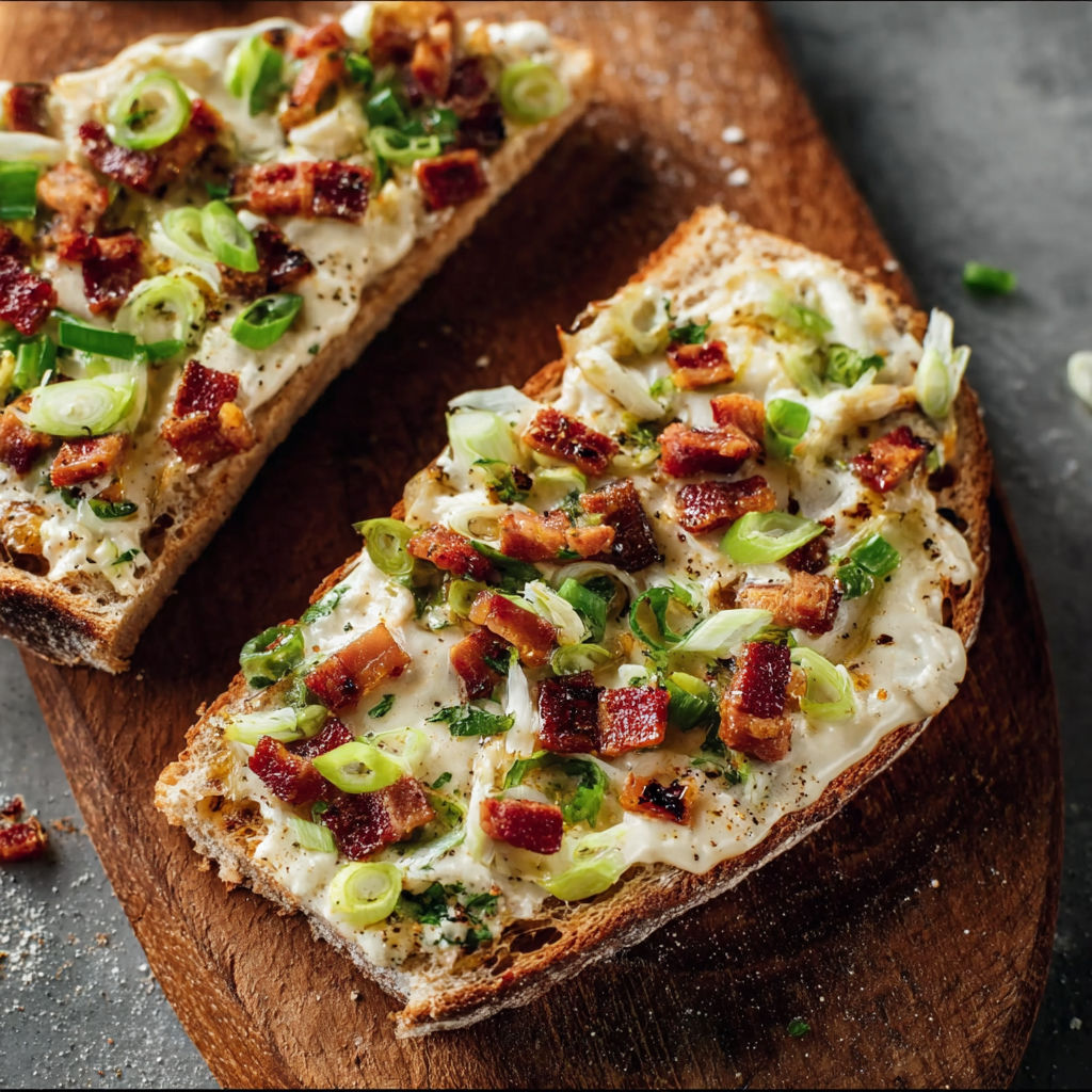 A slice of vegane flammkuchen-stulle.