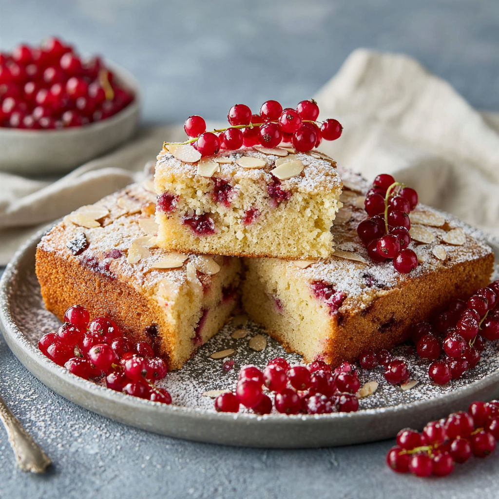A plate of cake with berries on top.