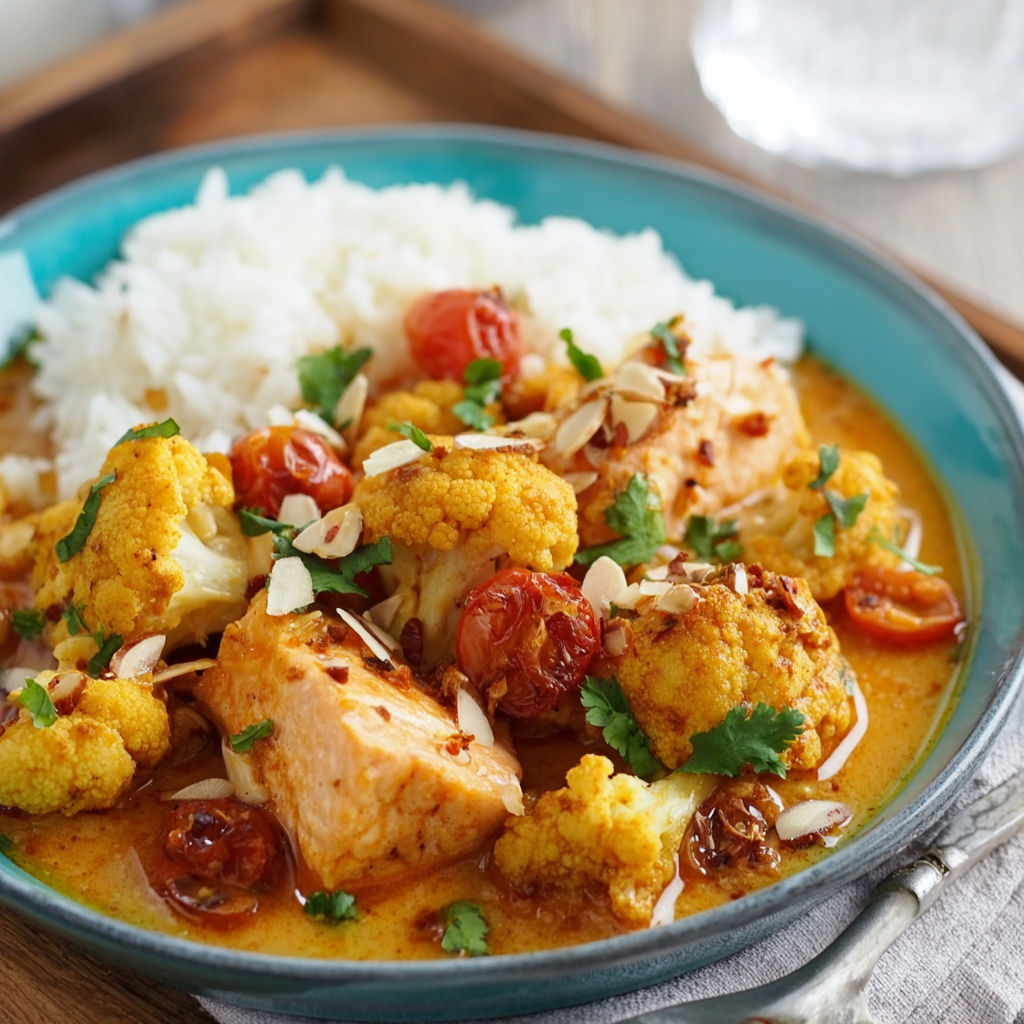 A bowl of food with rice and tomatoes.