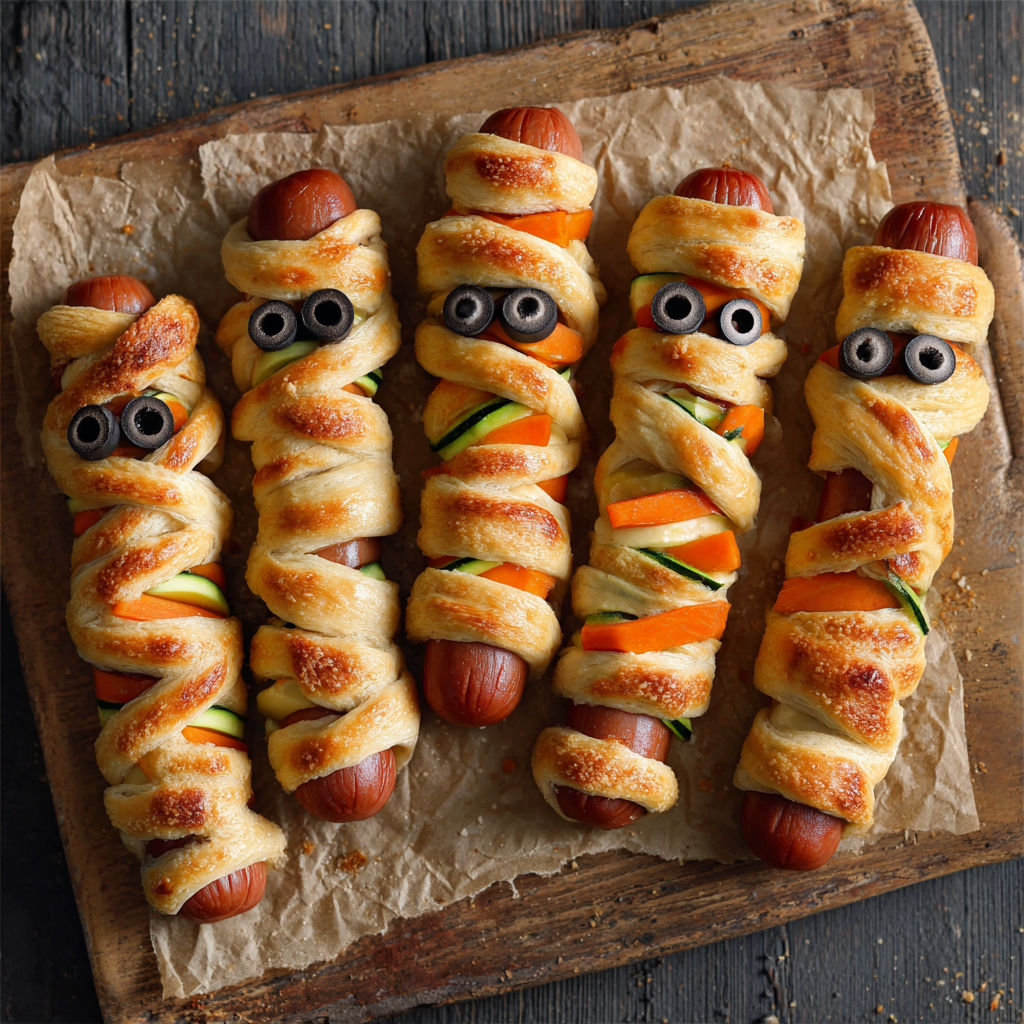 Halloween wienerli mumien.