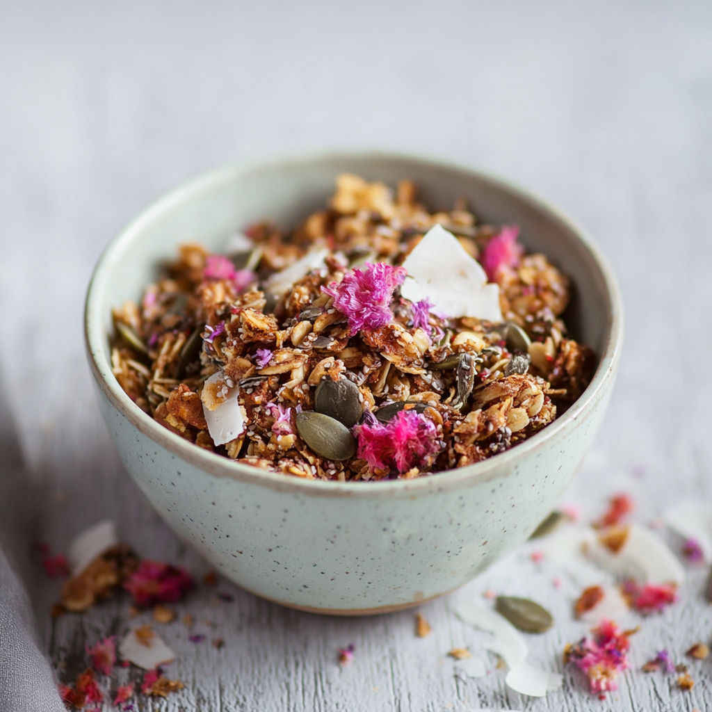 A bowl of crunchy müsli.