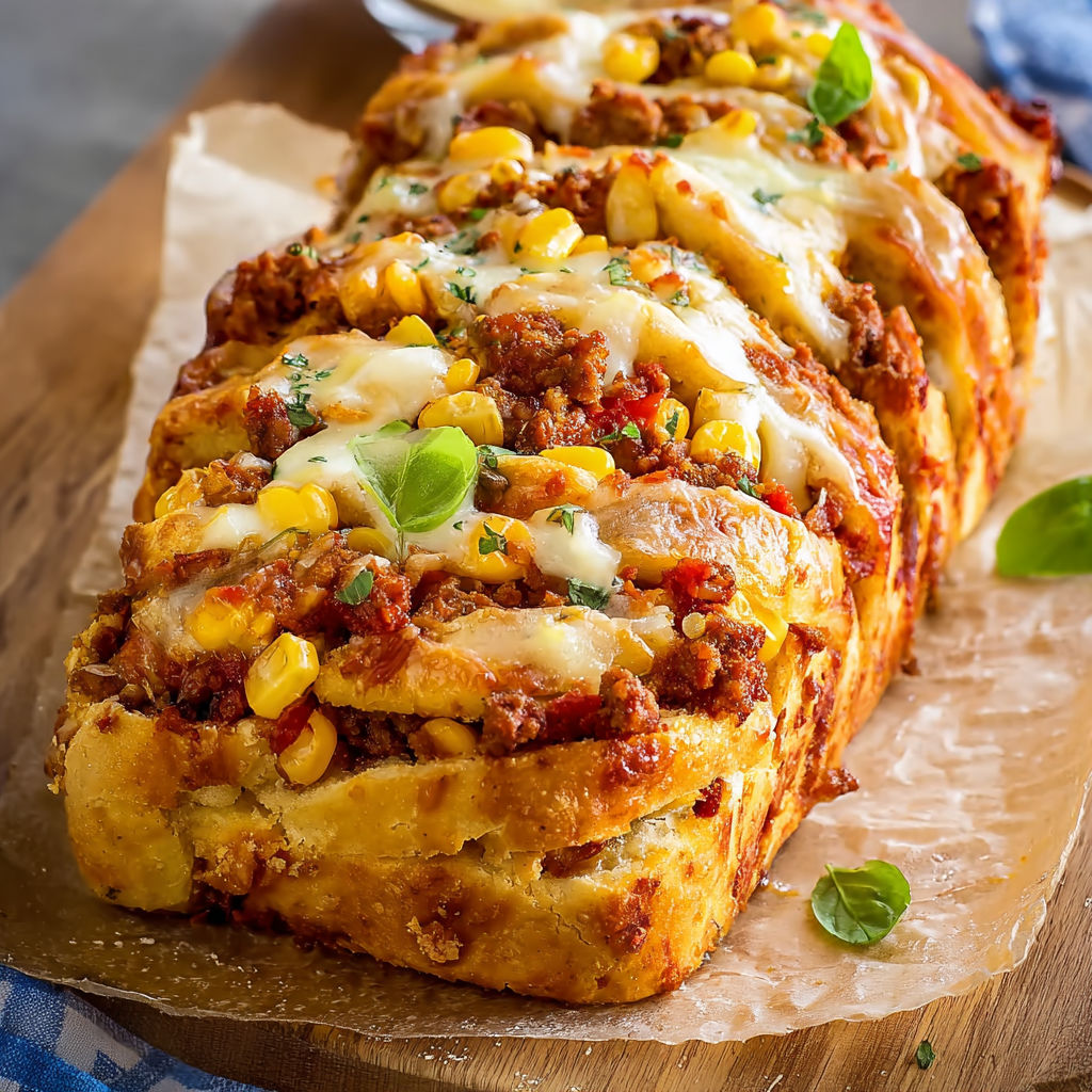 A slice of Tex-Mex-Zupfbrot.