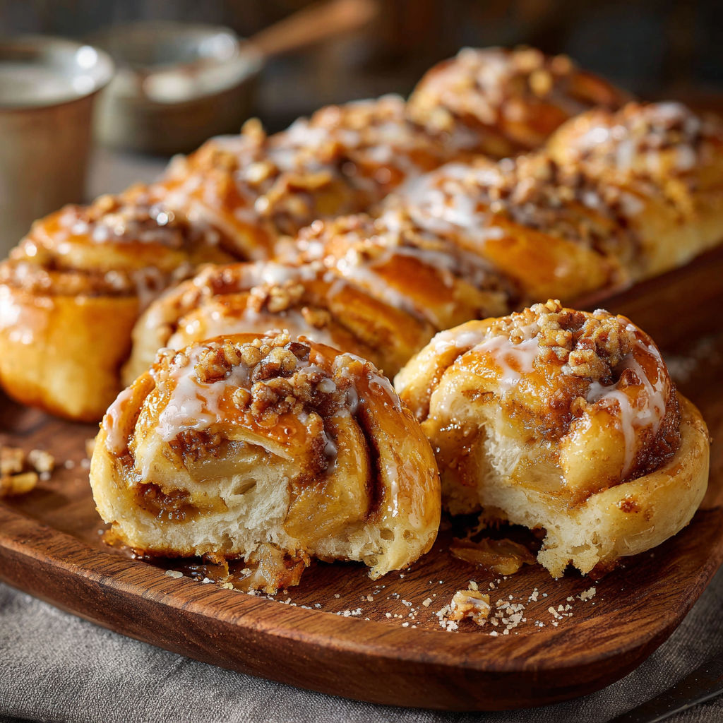 A plate of pastries with a wooden serving board.