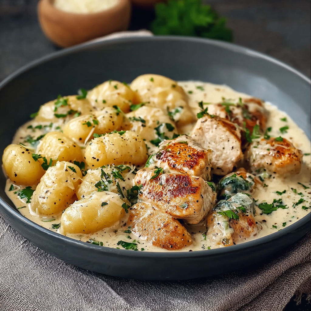 A plate of food with chicken, potatoes and greens.