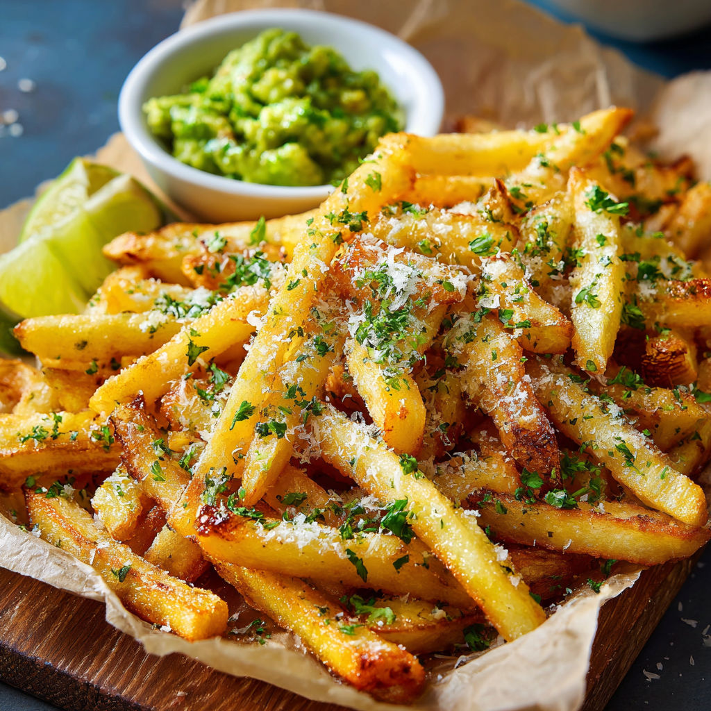 A plate of french fries with cheese and sour cream.