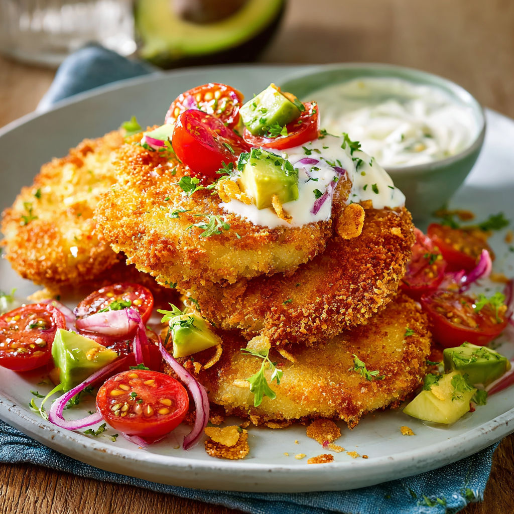 A plate of food with a bowl of sour cream and a slice of avocado.