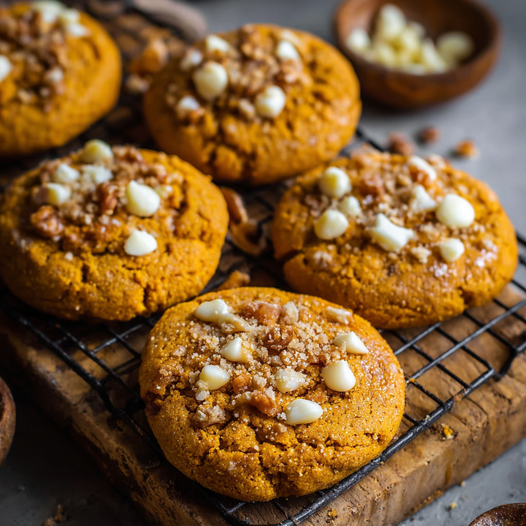 A tray of cookies with white icing and nuts.