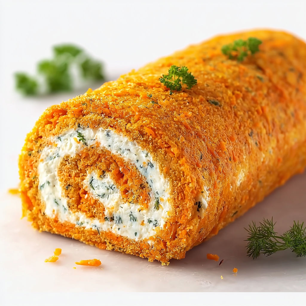 A roll of cheese and carrots.