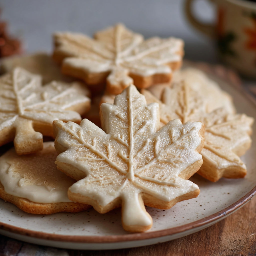 A plate of Maple Cream Cookies.