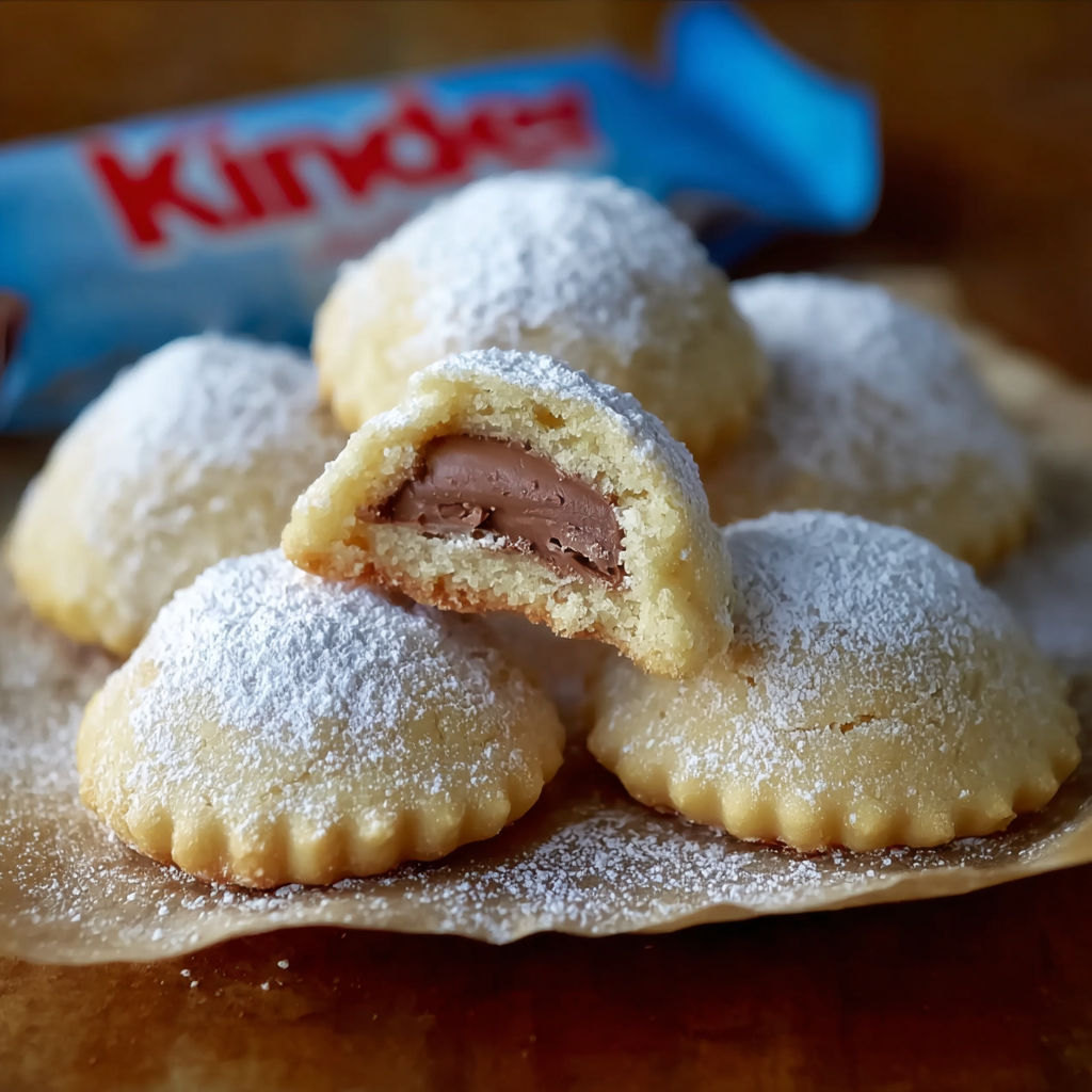 A plate of powdered sugar covered cookies.