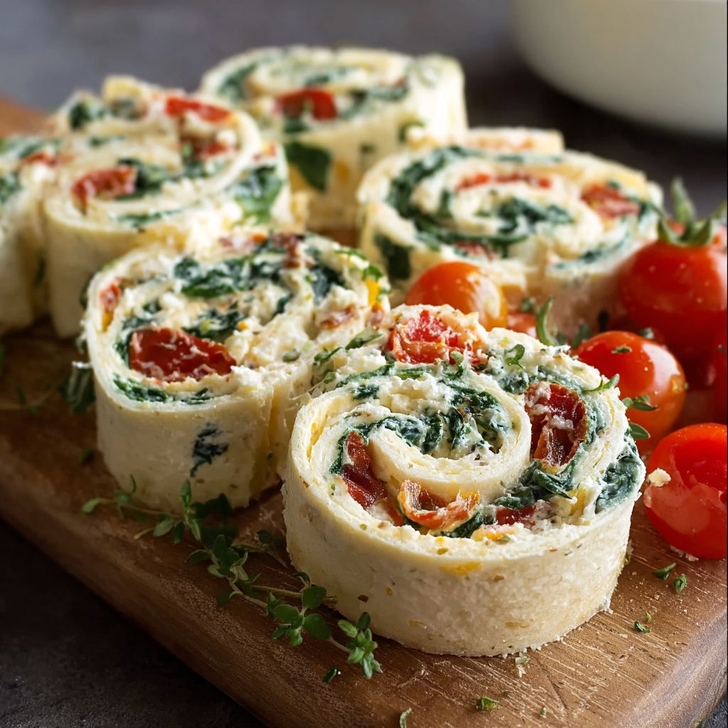 A plate of food with a feta roll and tomatoes.