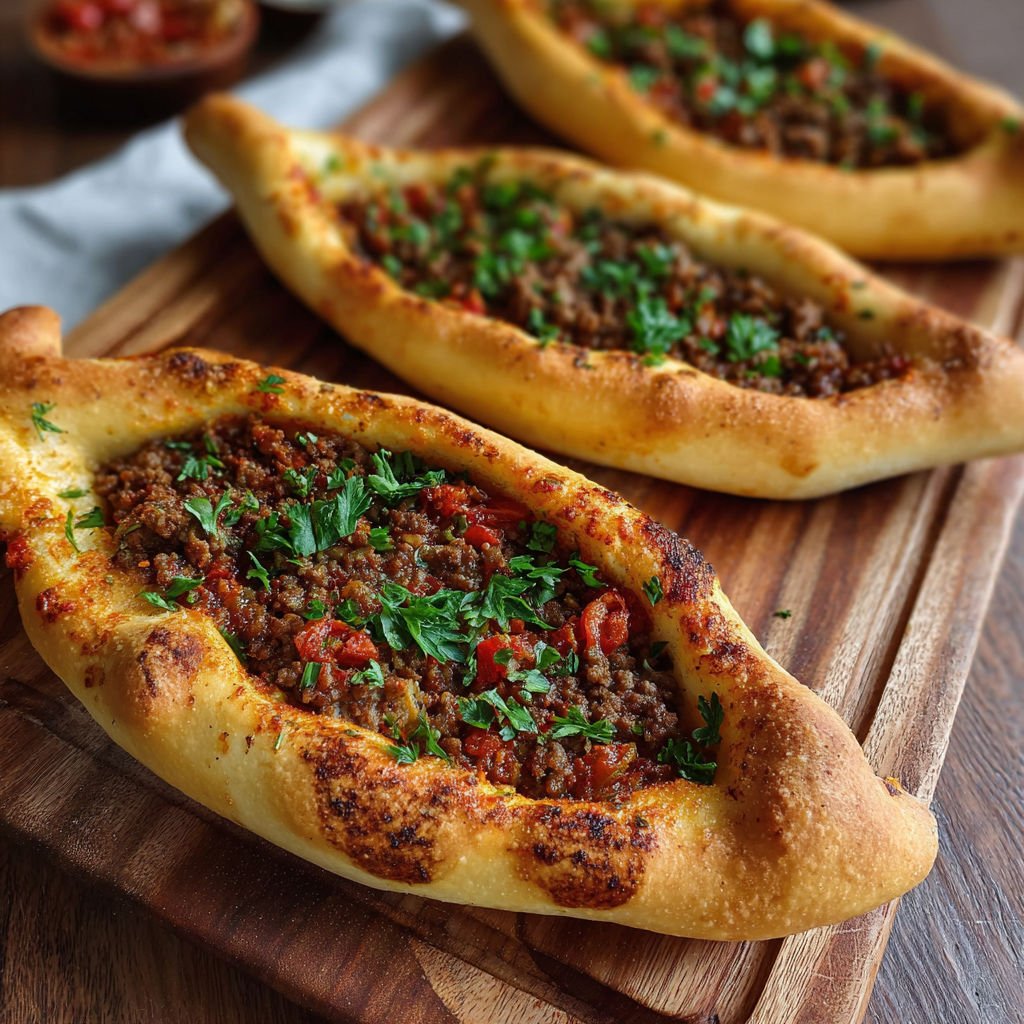 Two pieces of food on a table.