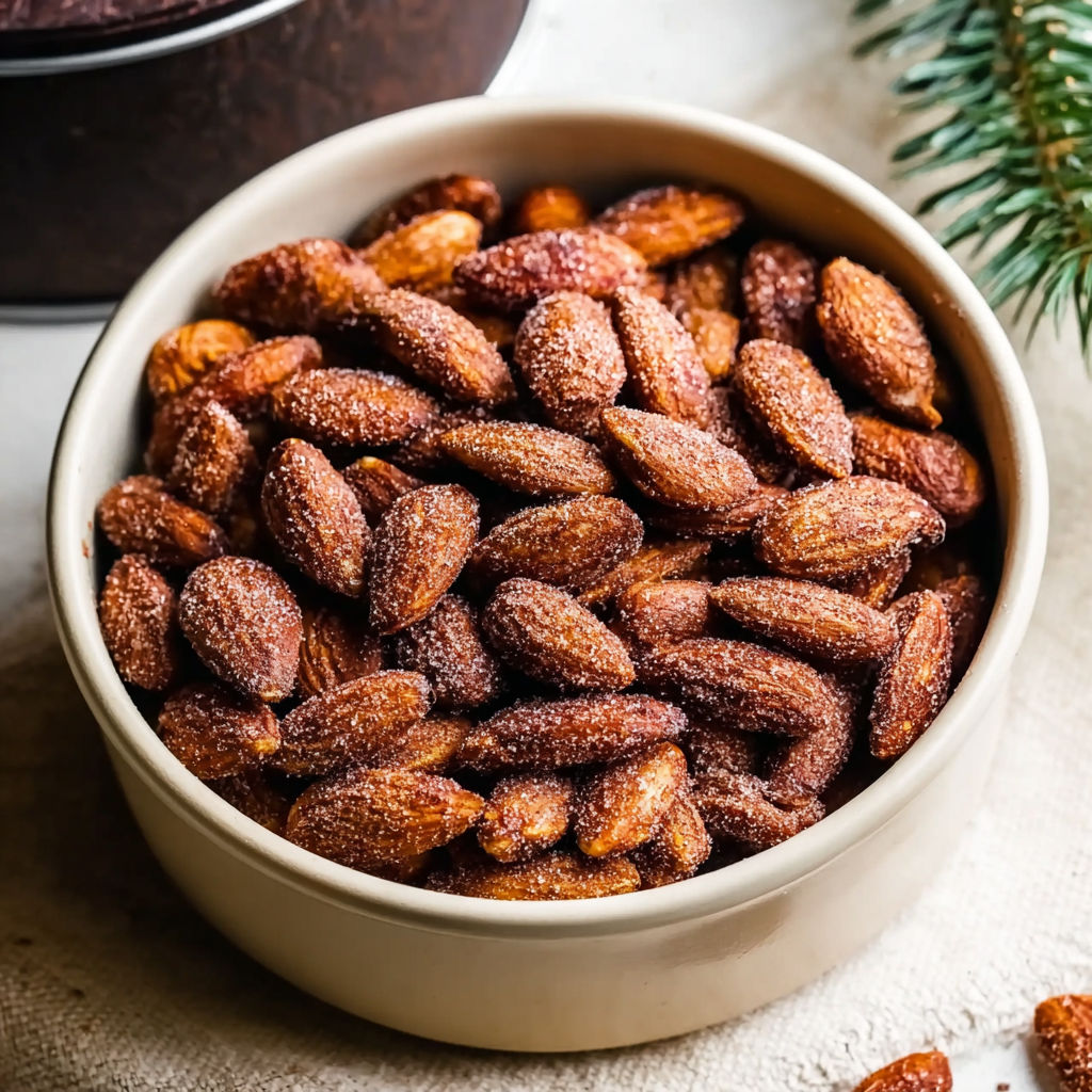 A bowl of almonds.