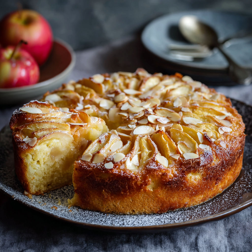 A slice of Florentiner Apfelkuchen.
