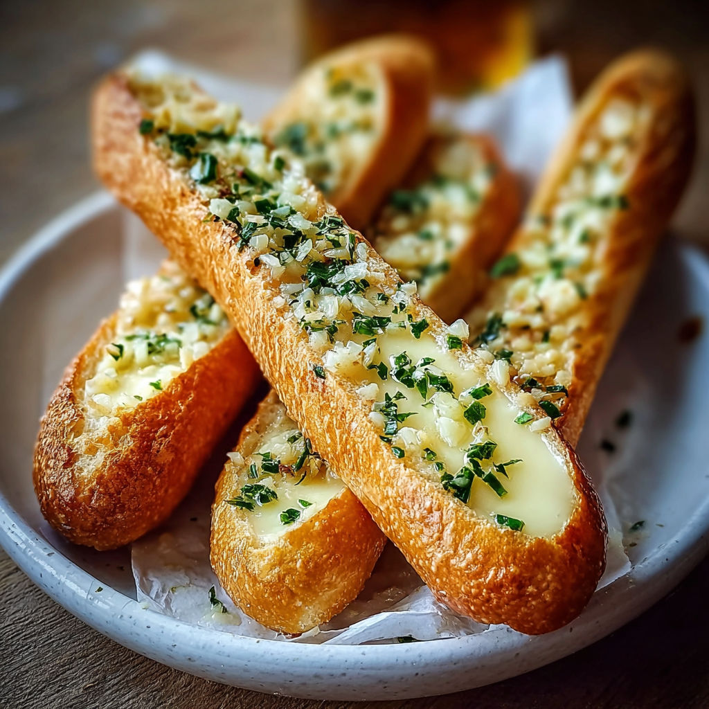 A plate of bread with cheese on it.