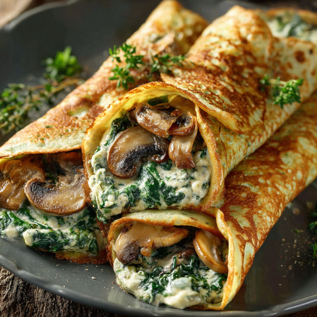 A plate of food with a sandwich and mushrooms.