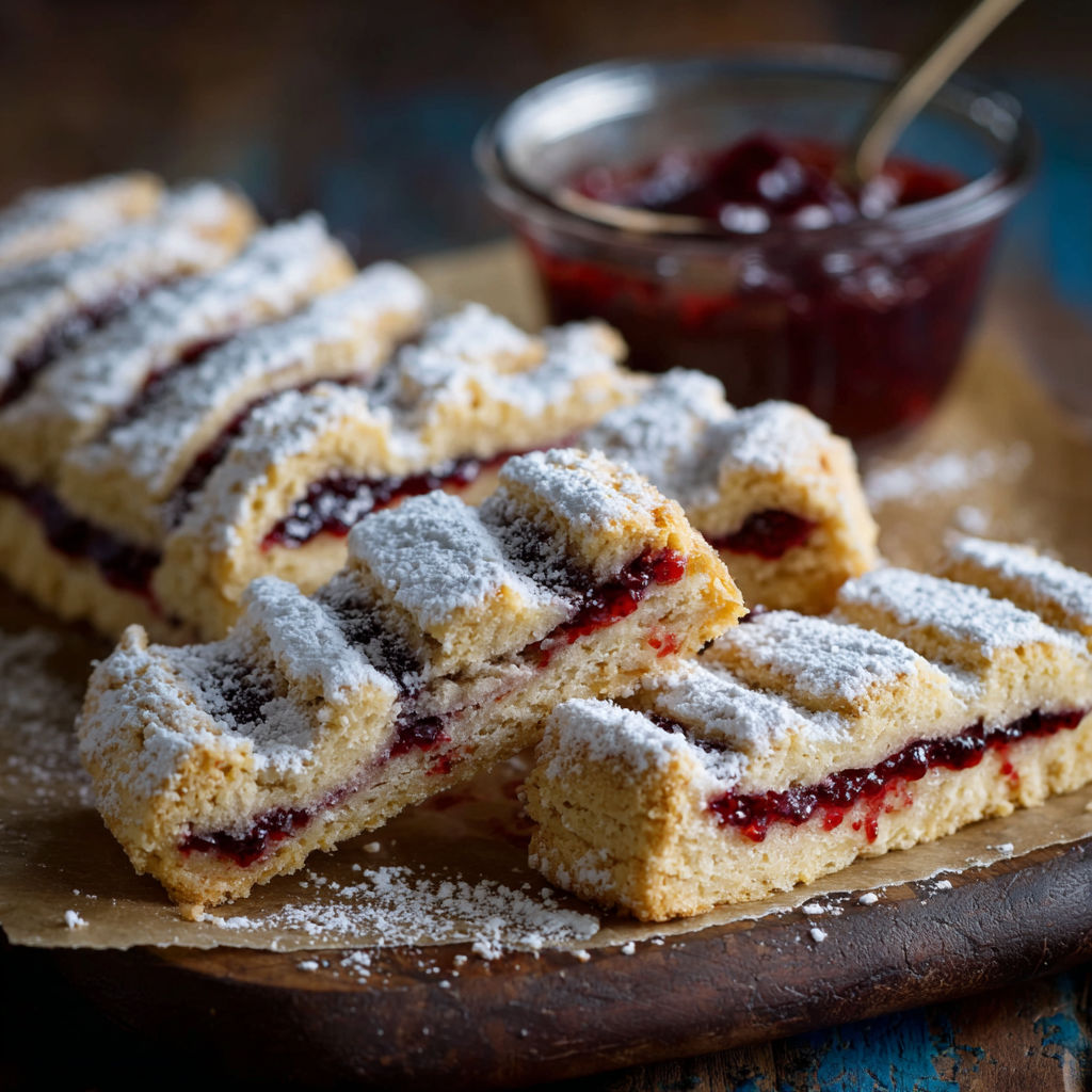 A plate of food with a jelly sauce.