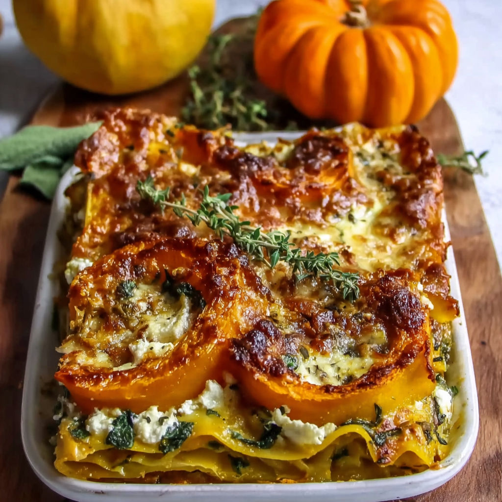 A dish with a lasagna recipe on a table.