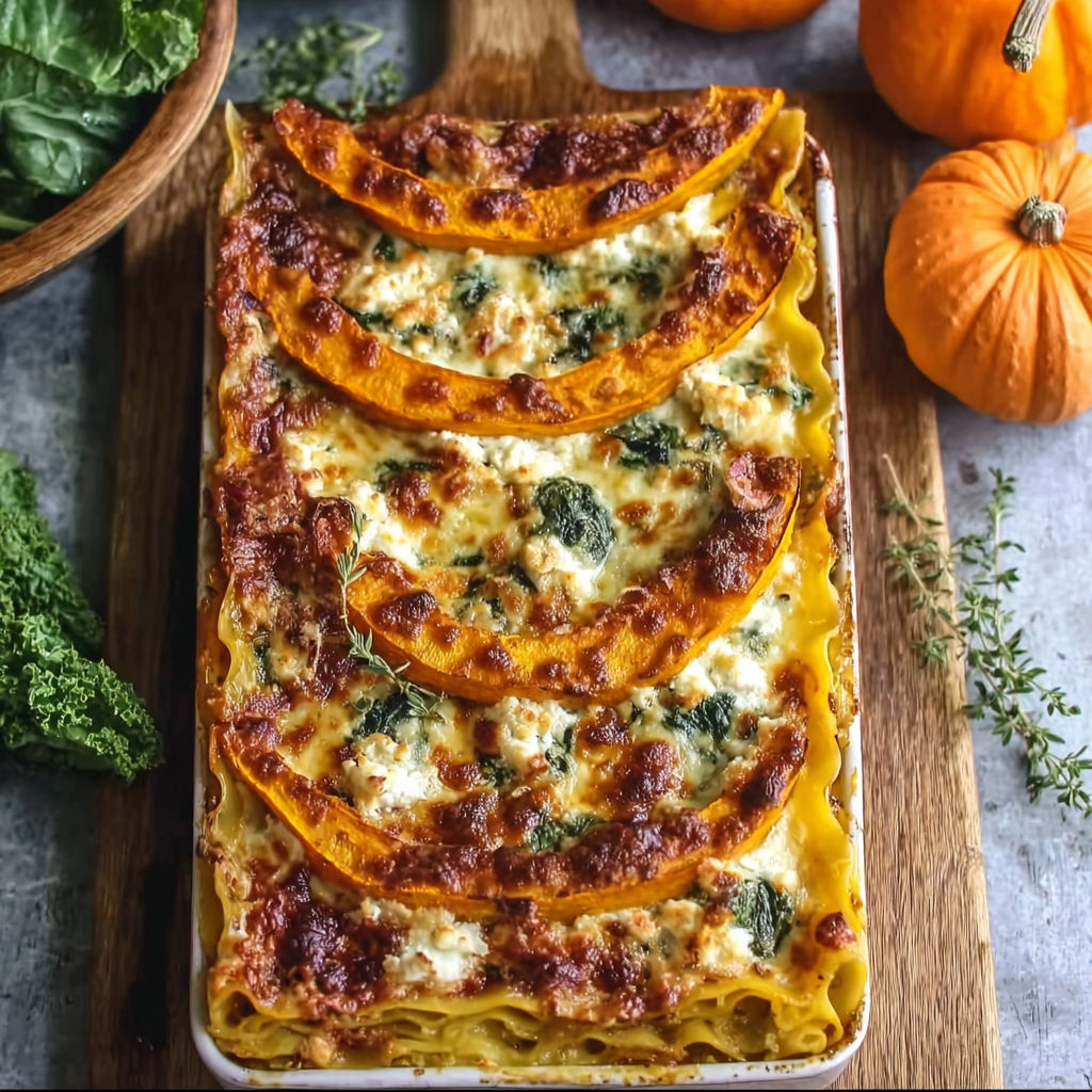 A lasagna dish with a variety of vegetables and cheese.