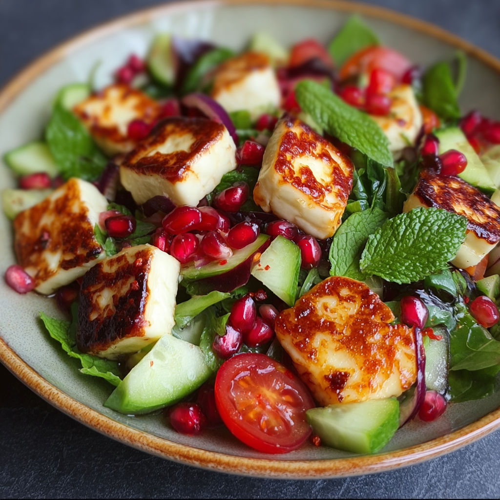 A bowl of salad with tomatoes and cucumbers.