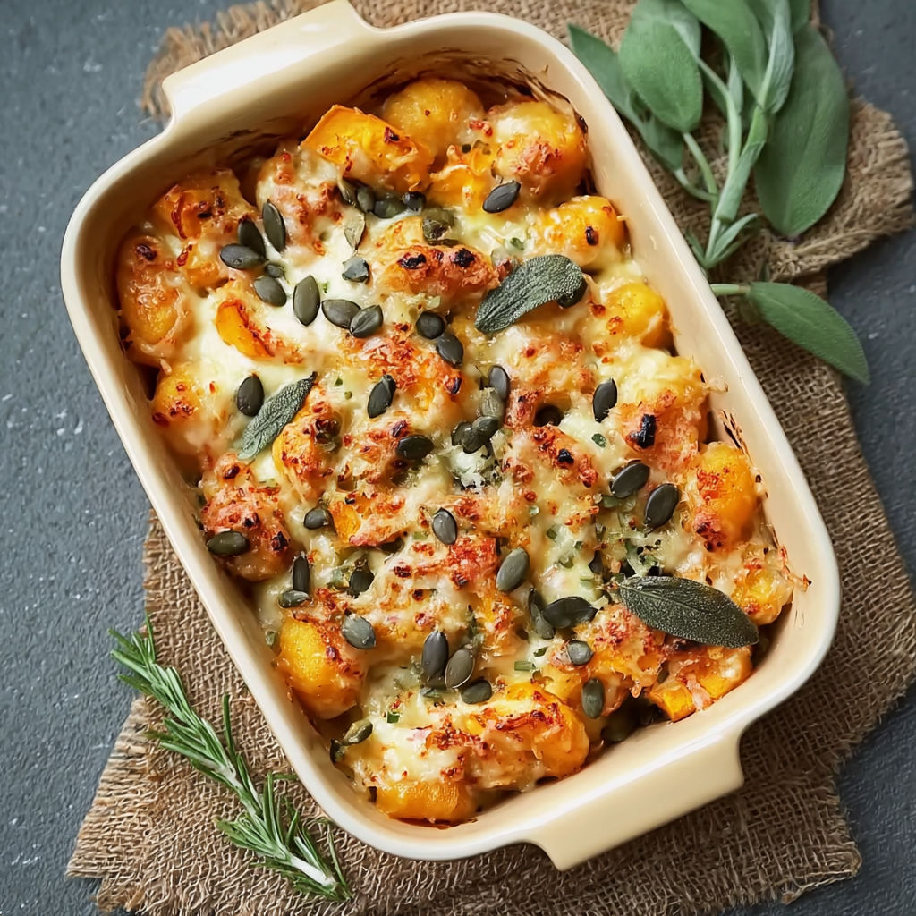 A dish of food with a green leaf on top.