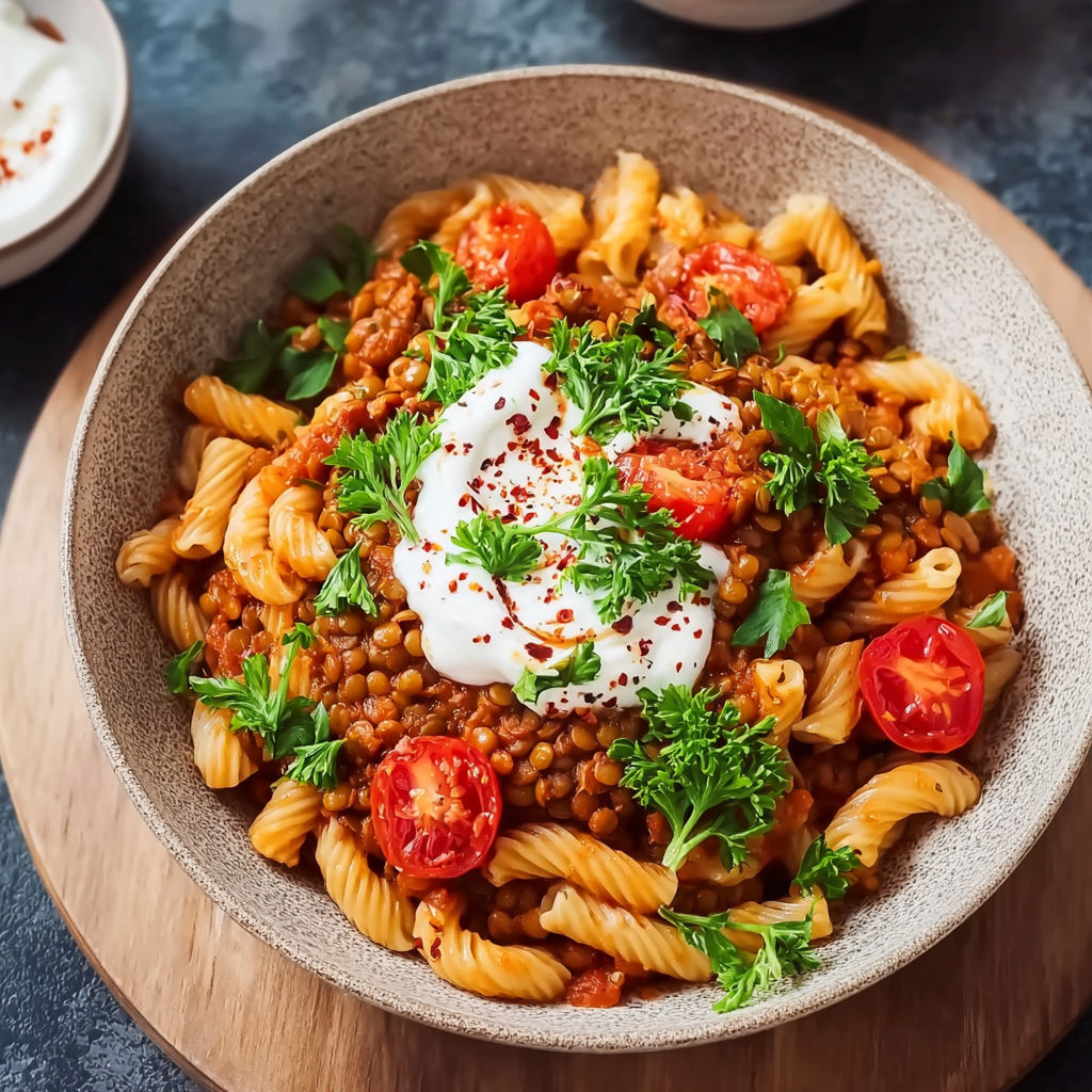 A bowl of pasta with tomatoes and cheese.