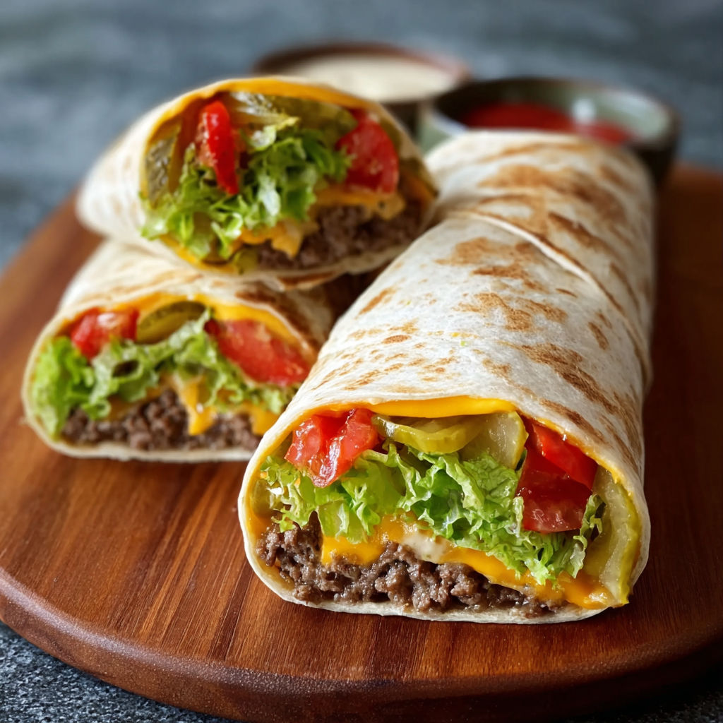 A burrito with lettuce and tomato.