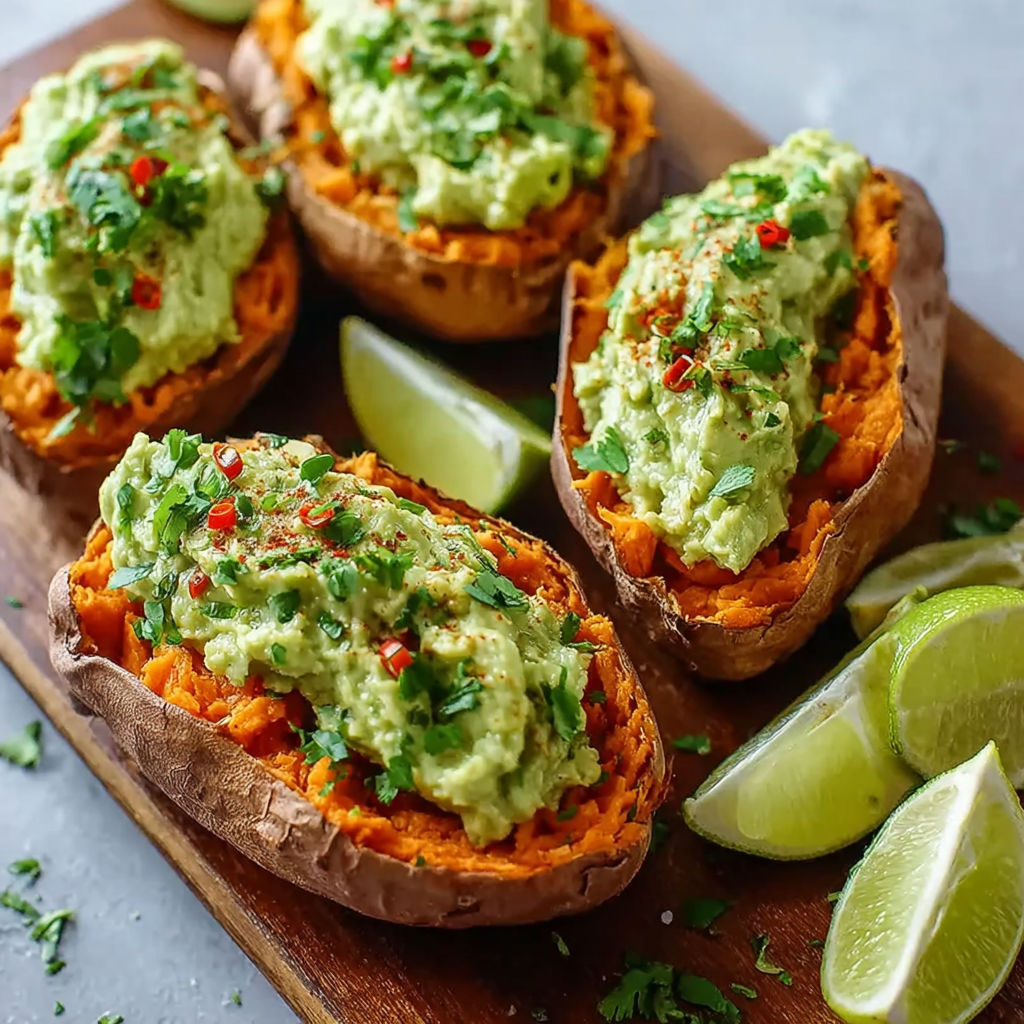 A wooden cutting board with sliced limes and avocado.