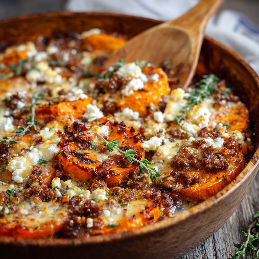 A bowl of food with a wooden spoon in it.