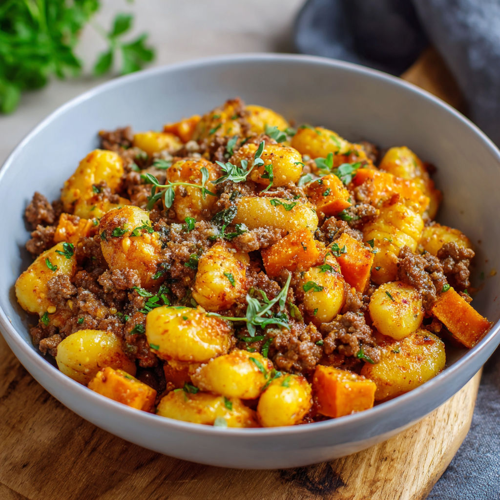 A bowl of food with a variety of ingredients.