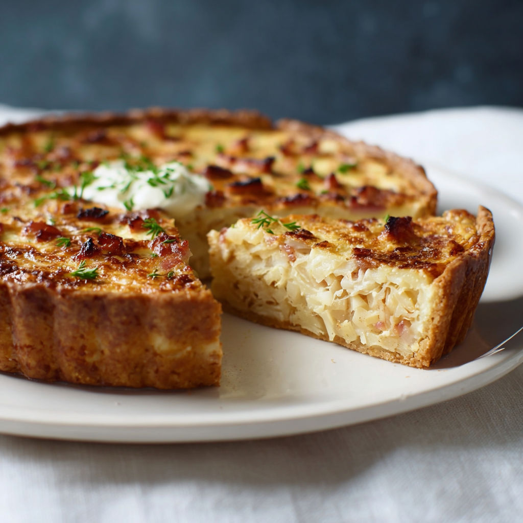 A slice of pie with a dollop of whipped cream on top.