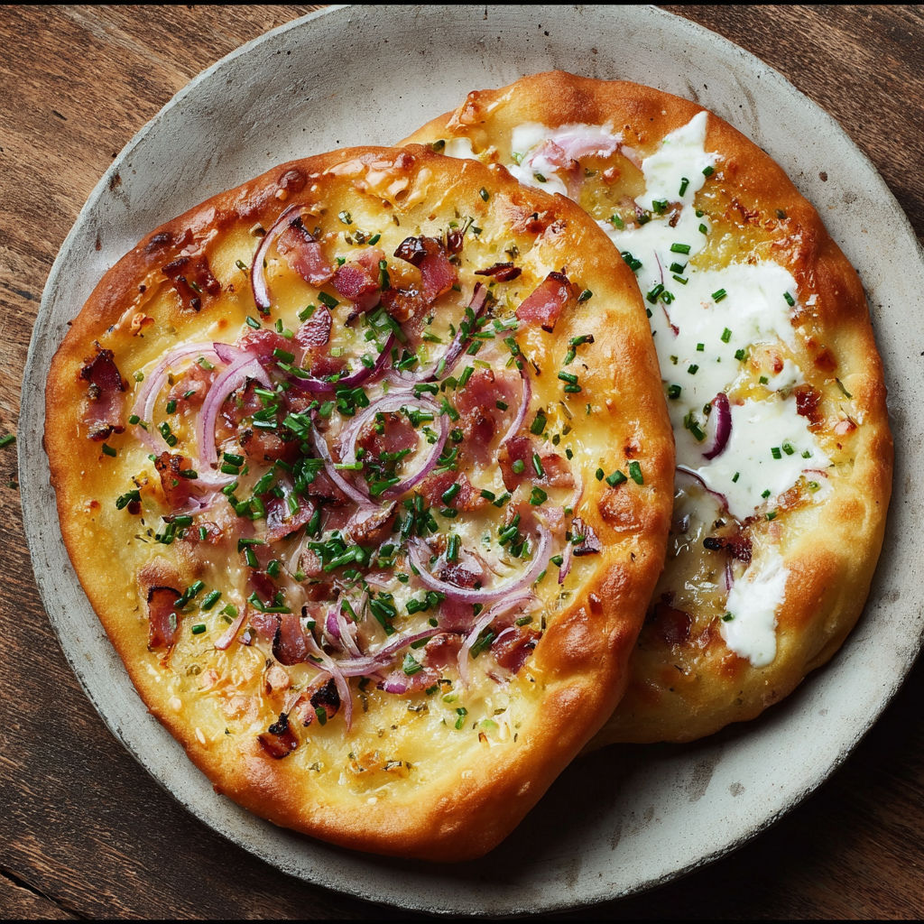 Two pieces of food on a plate.