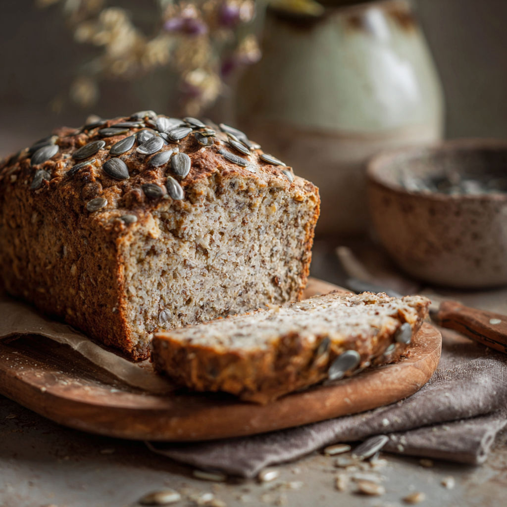A slice of bread with seeds on it.
