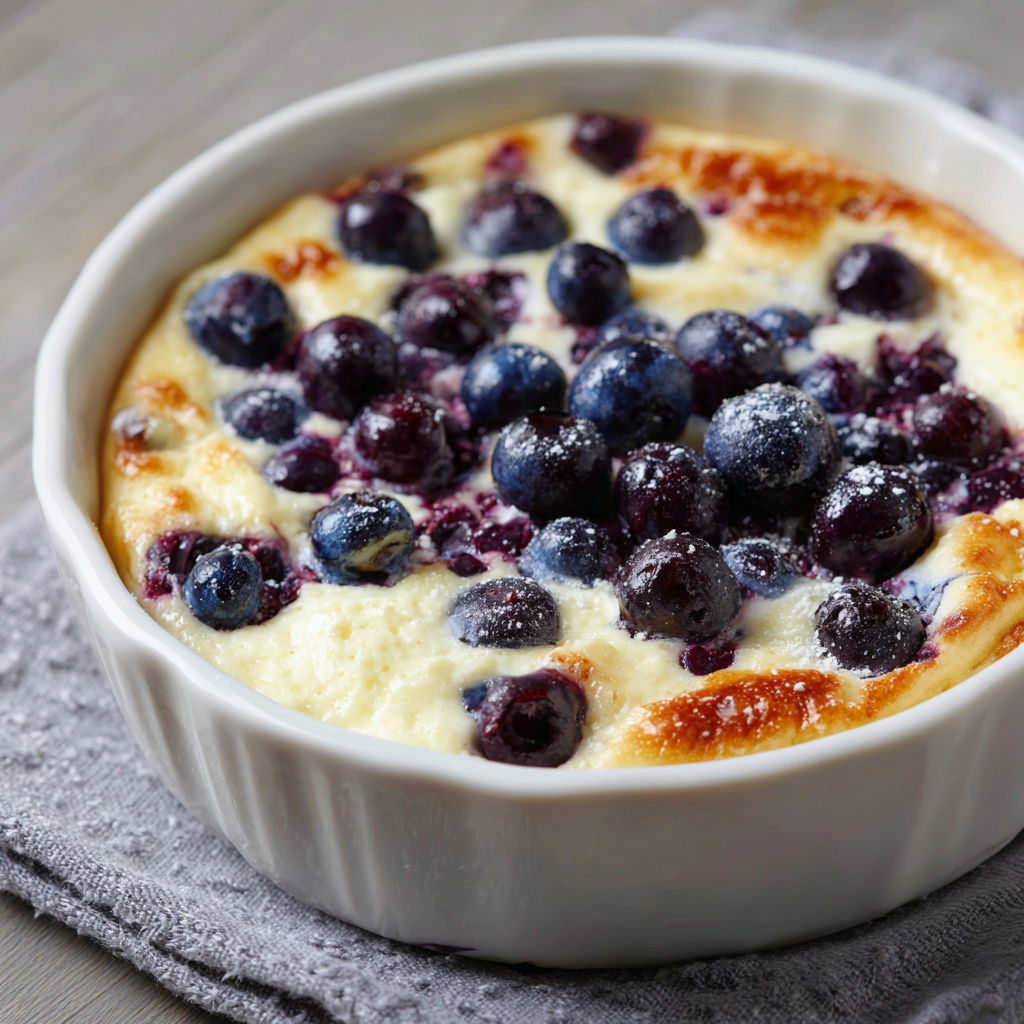 A bowl of low carb quarkauflauf.