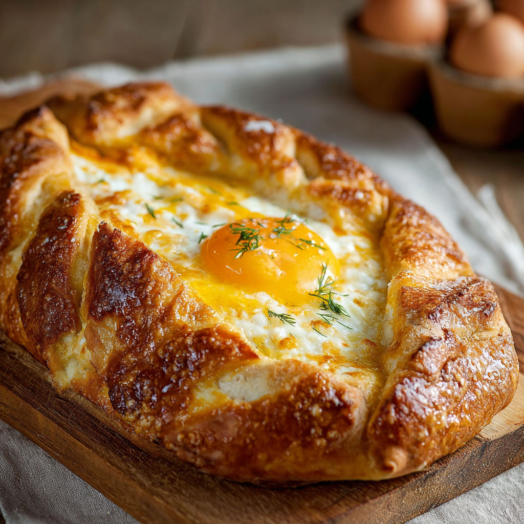 A Georgian bread with cheese and egg.