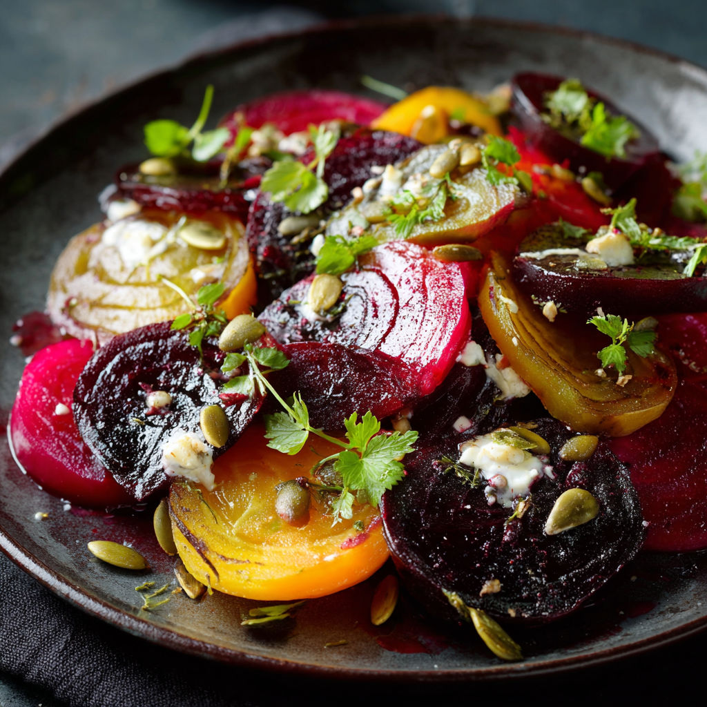 A plate of food with a variety of vegetables.