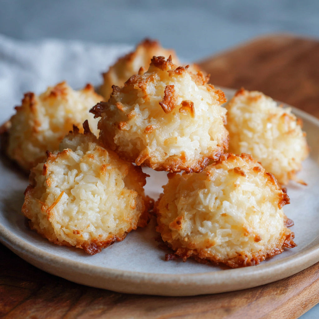 A plate of Kokosmakronen.