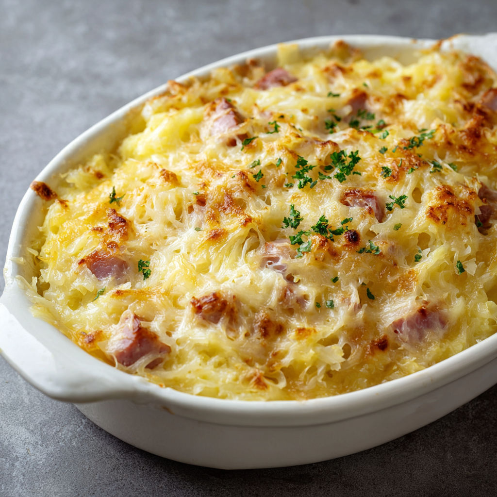 A bowl of food with a green herb on top.