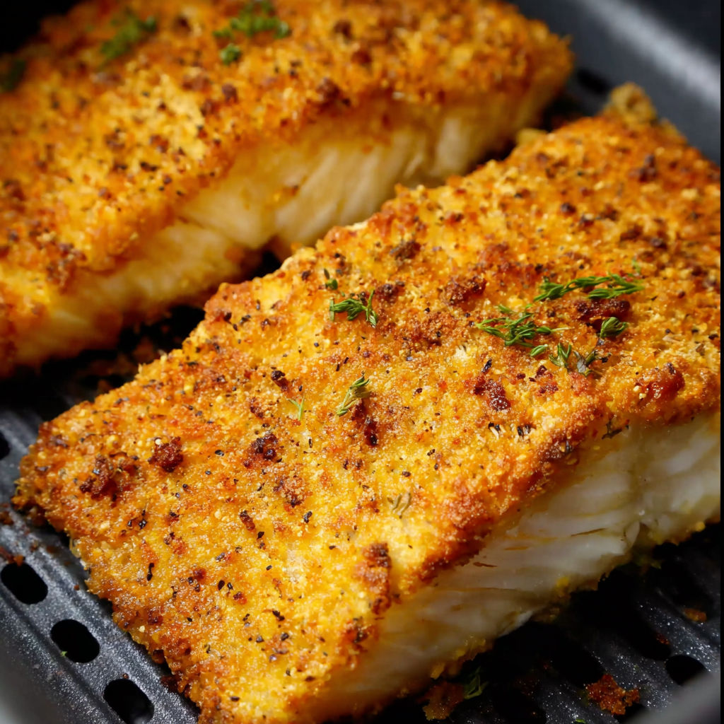 A piece of fish on a grill.