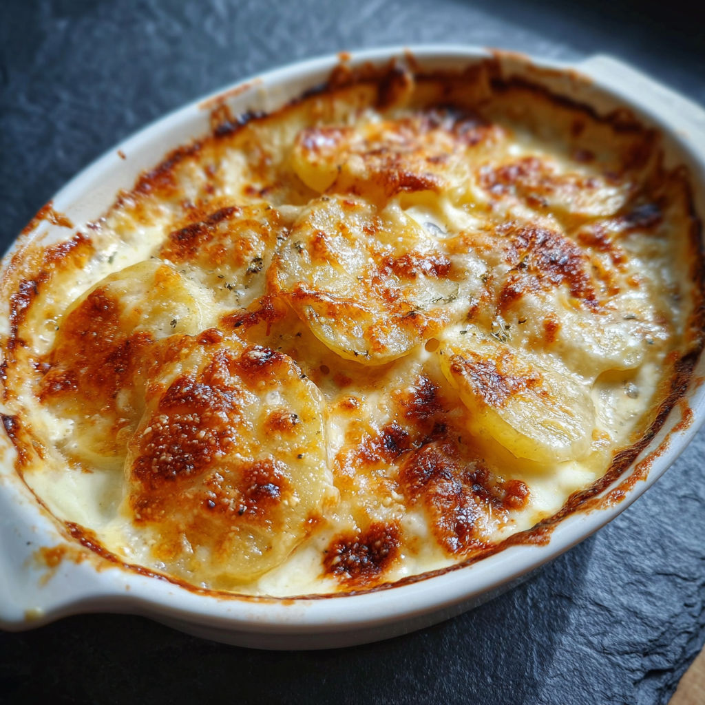 A white bowl filled with a cheesy dish.