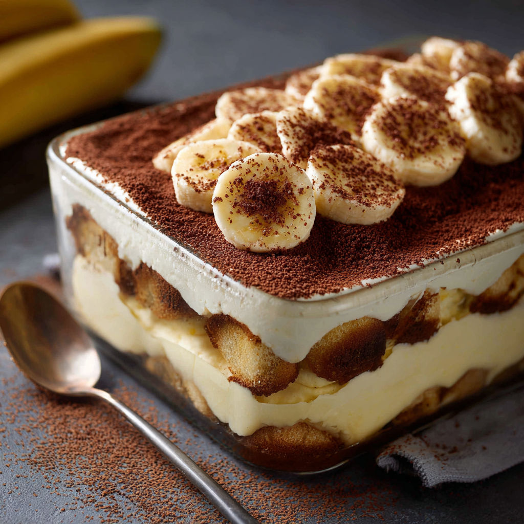 A dessert with bananas and chocolate.