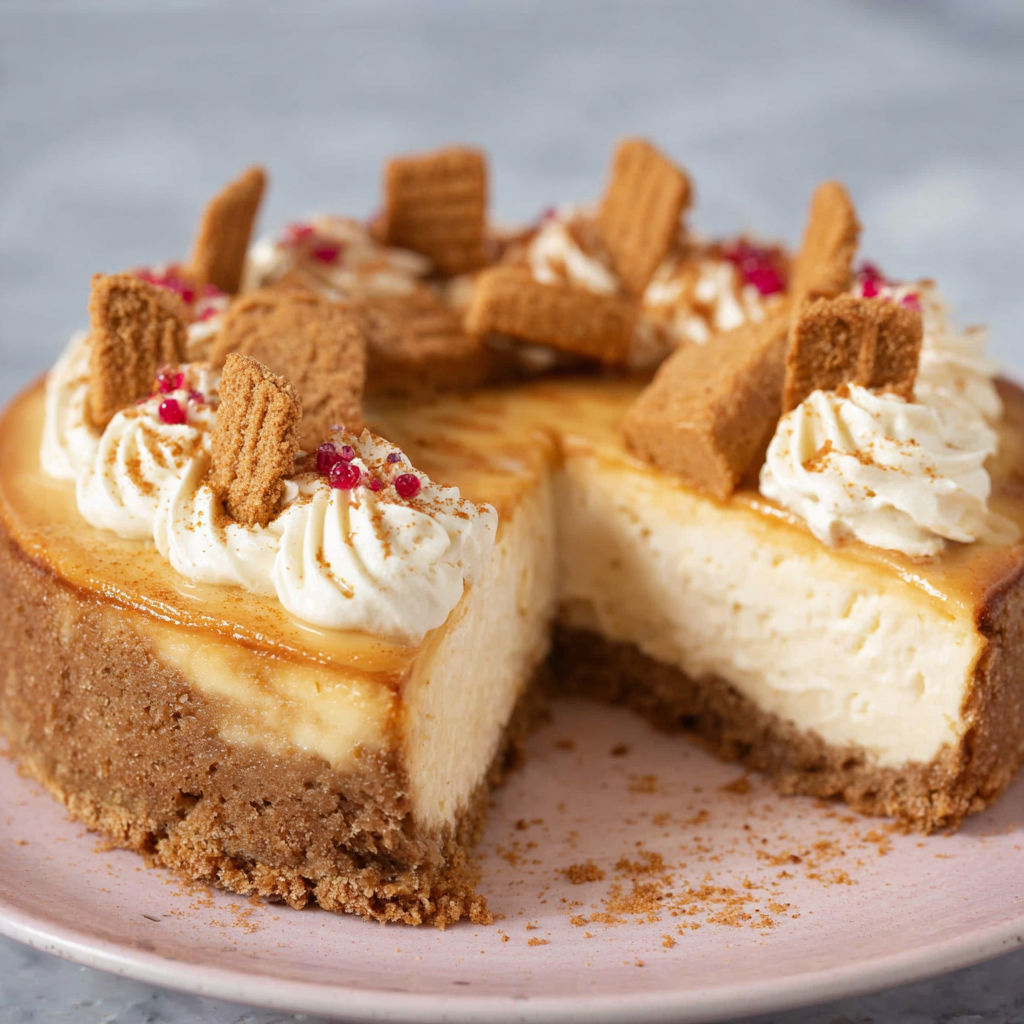 A slice of Spekulatius-Cheesecake.