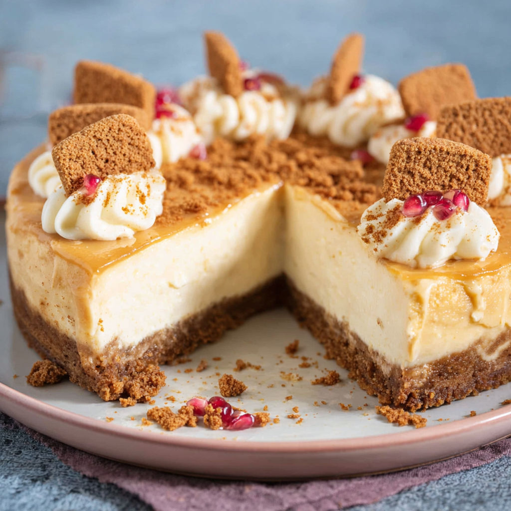 A slice of Spekulatius-Cheesecake.