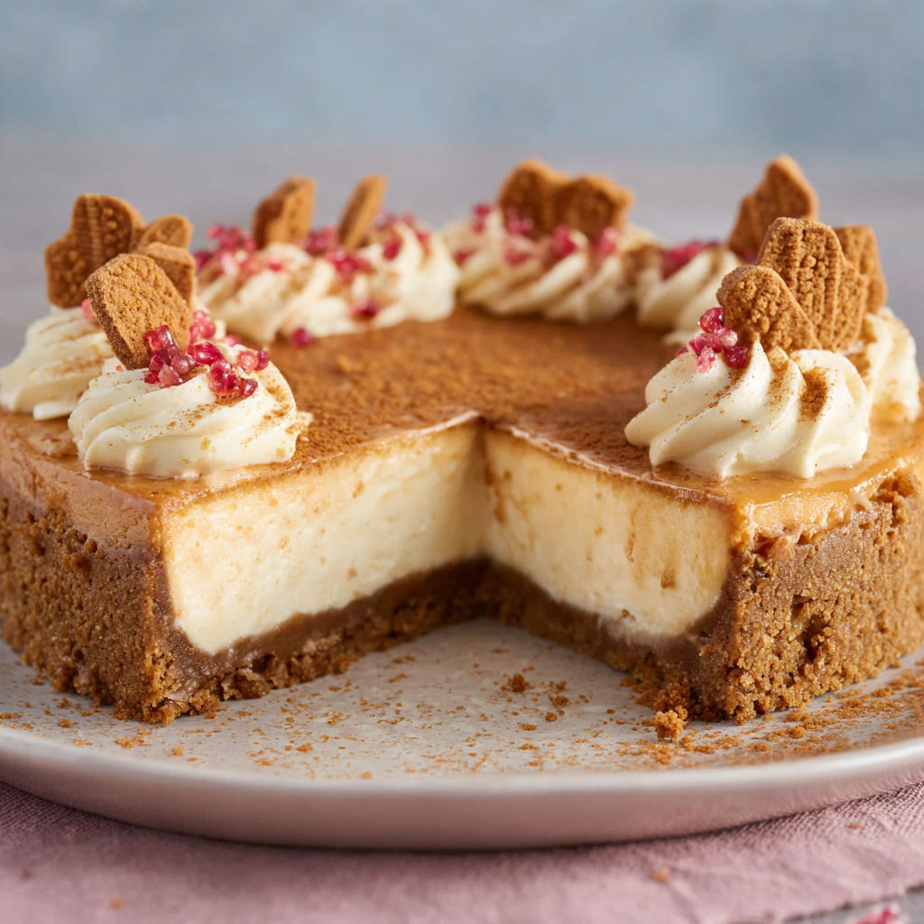 A slice of Spekulatius-Cheesecake.