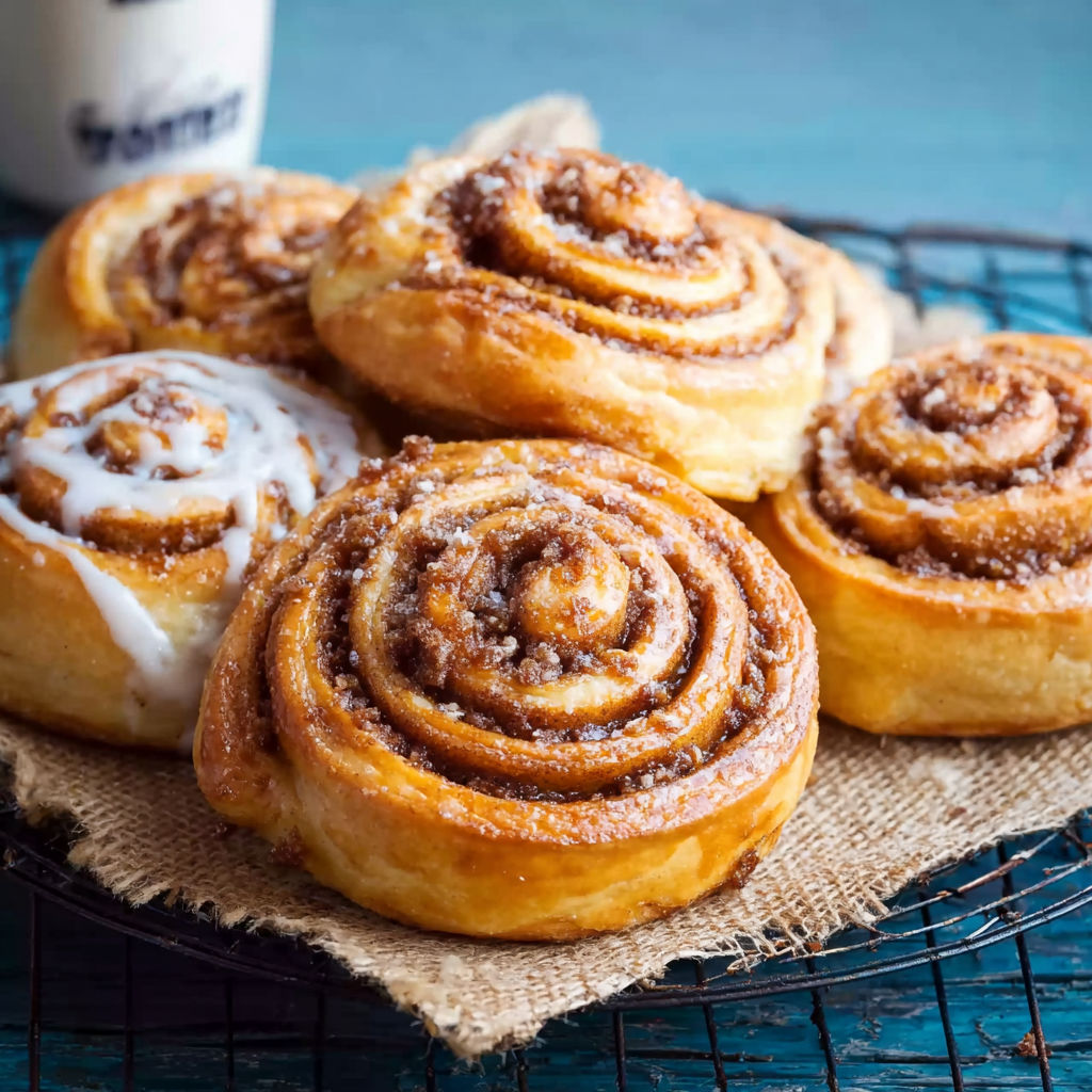 A plate of Zimtschnecken.