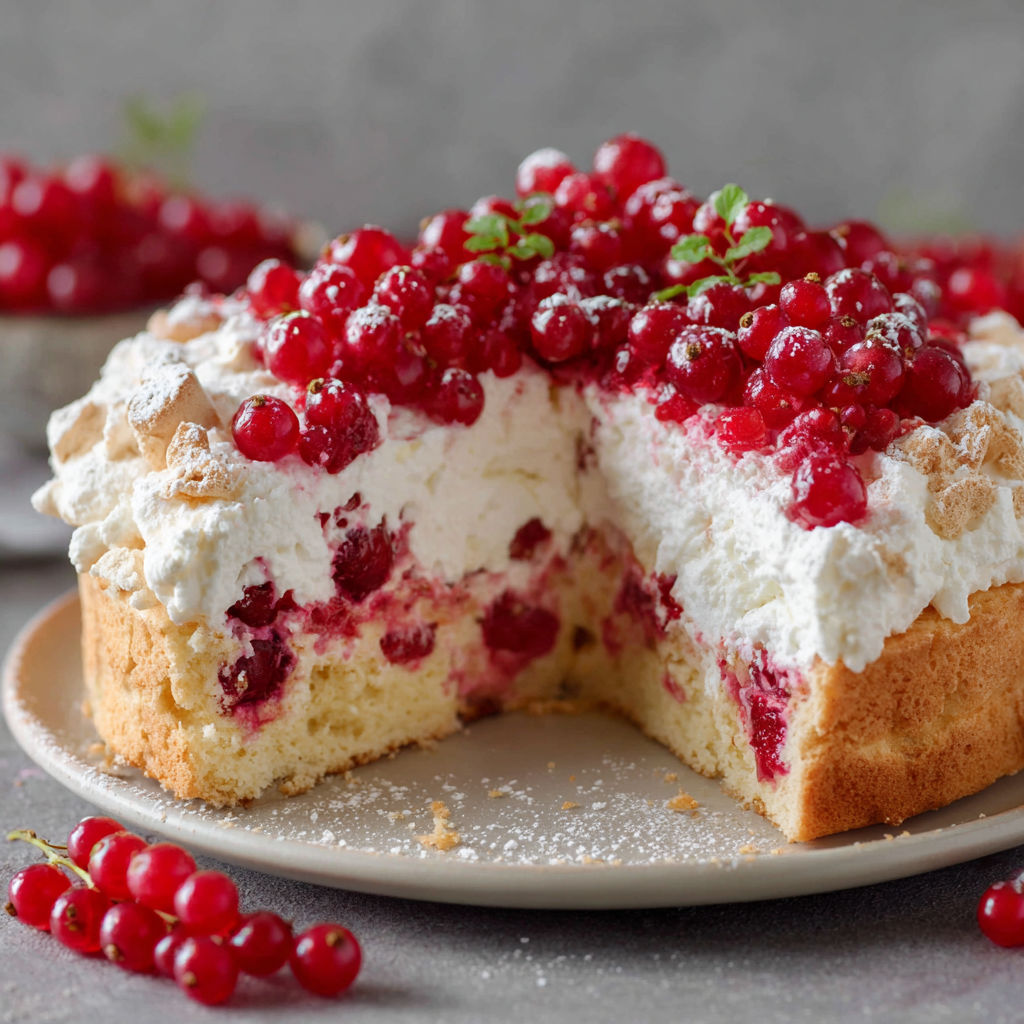 A slice of a cake with berries on top.